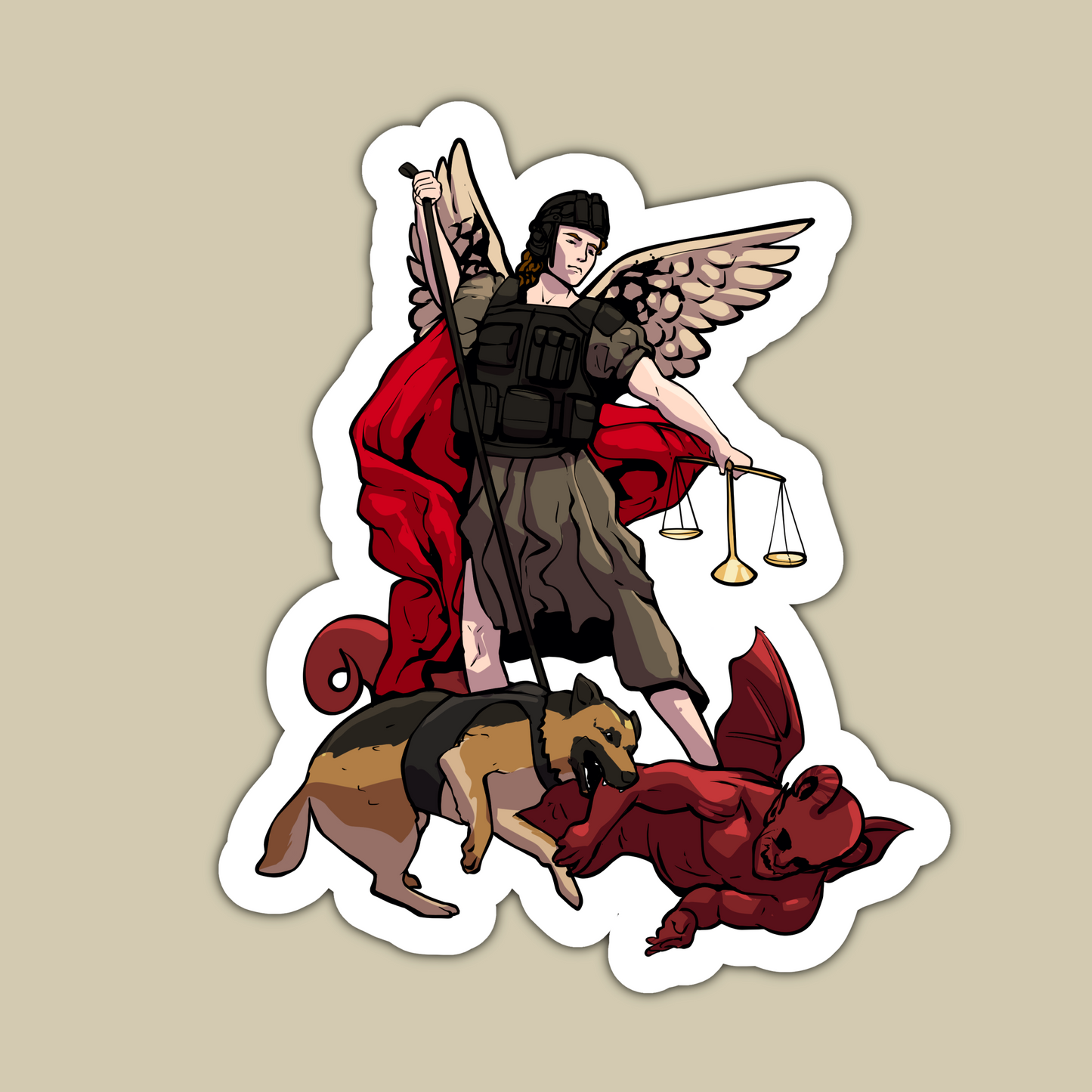 St. Michael Handler Aufkleber