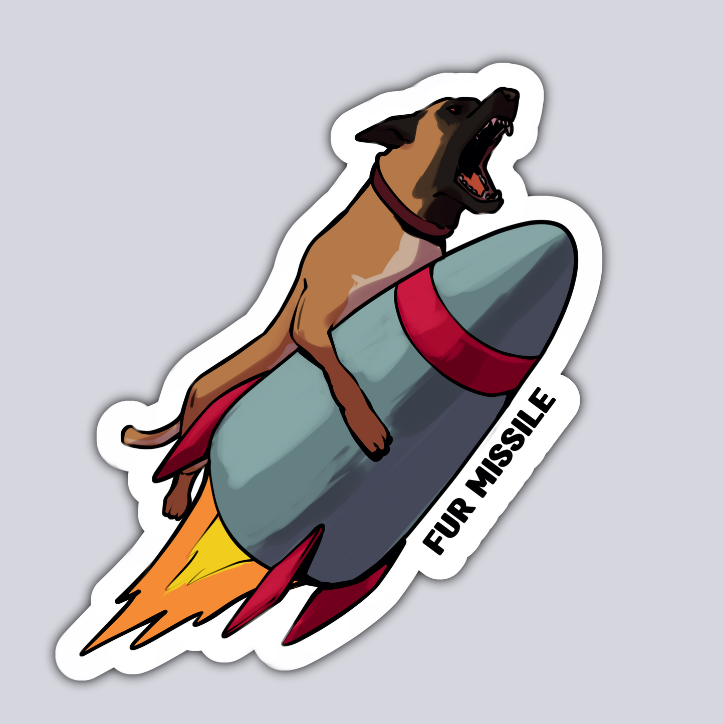 Pelz-Raketenaufkleber