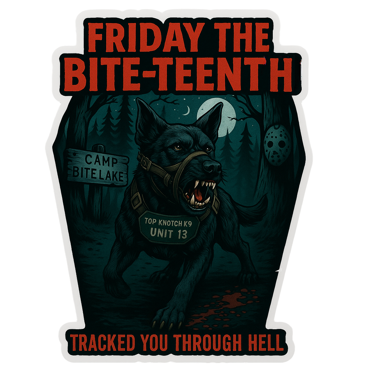 Friday The Bite-Teenth Sticker