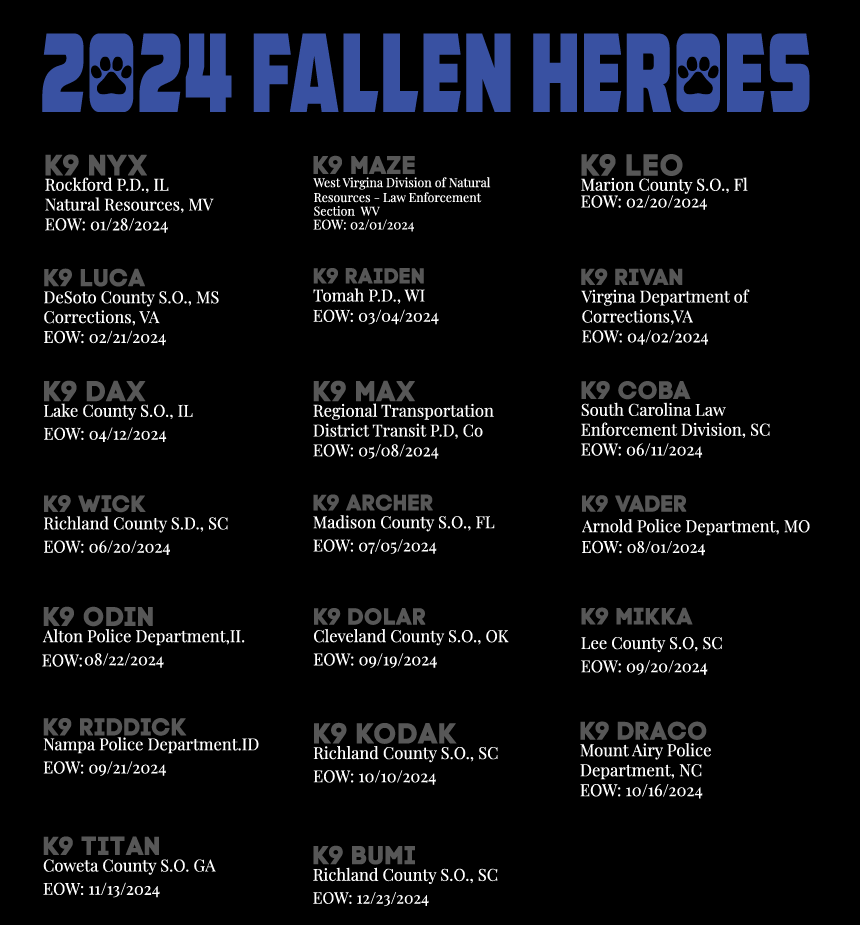 24' Fallen K9 T-Shirt