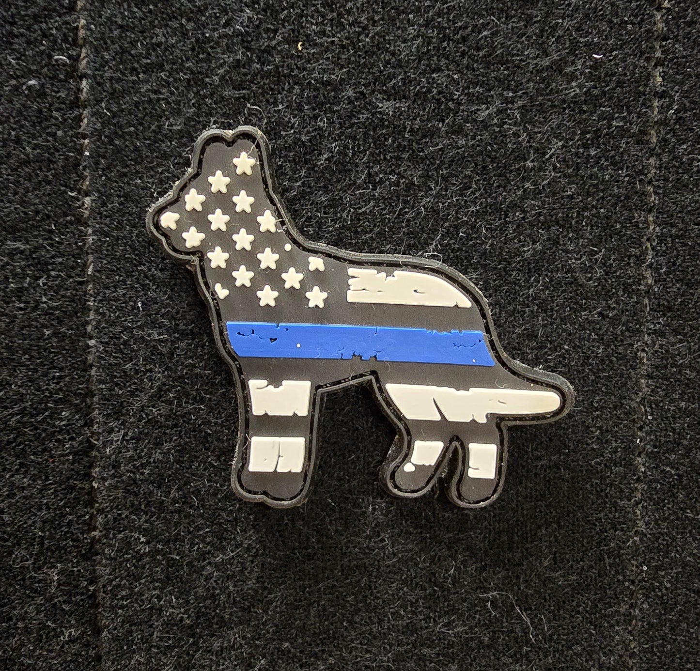 Patch K9 à fine ligne bleue