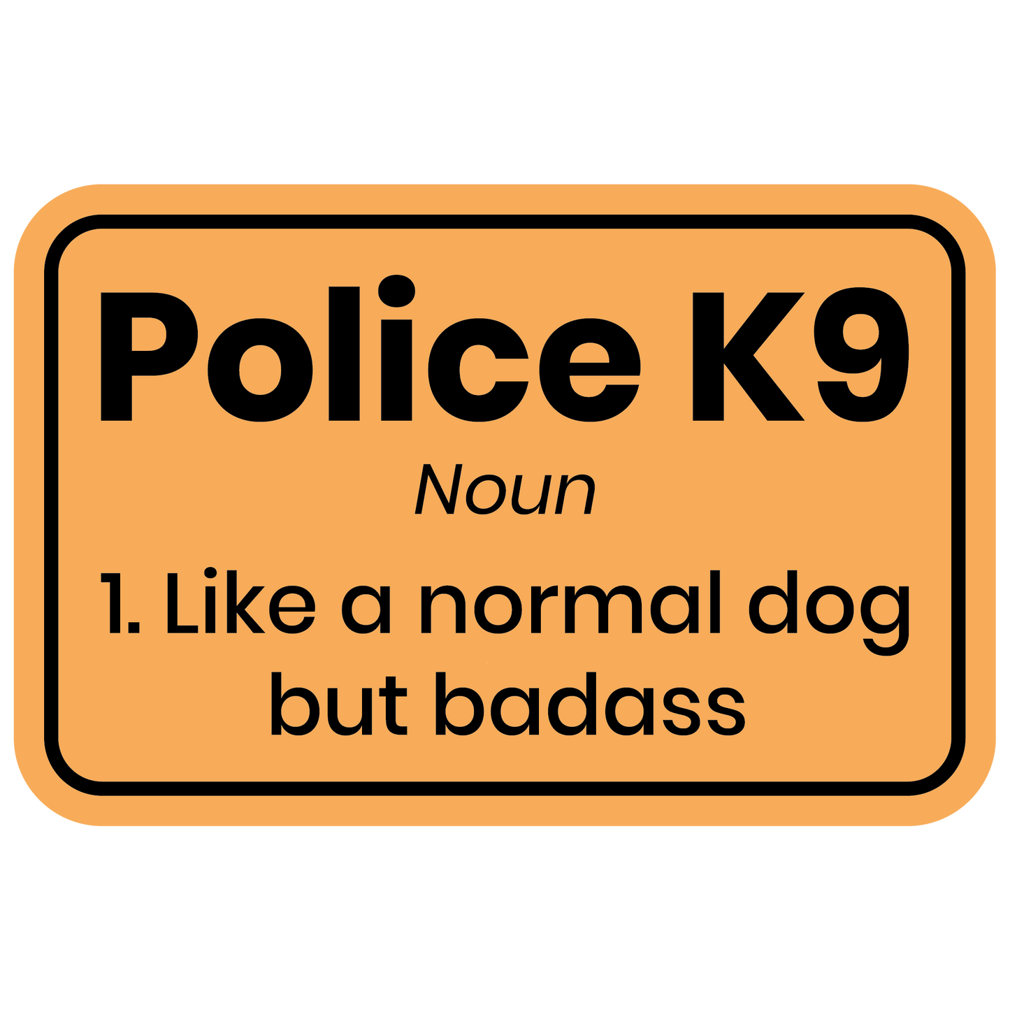 Polizei-Nomen-Aufkleber