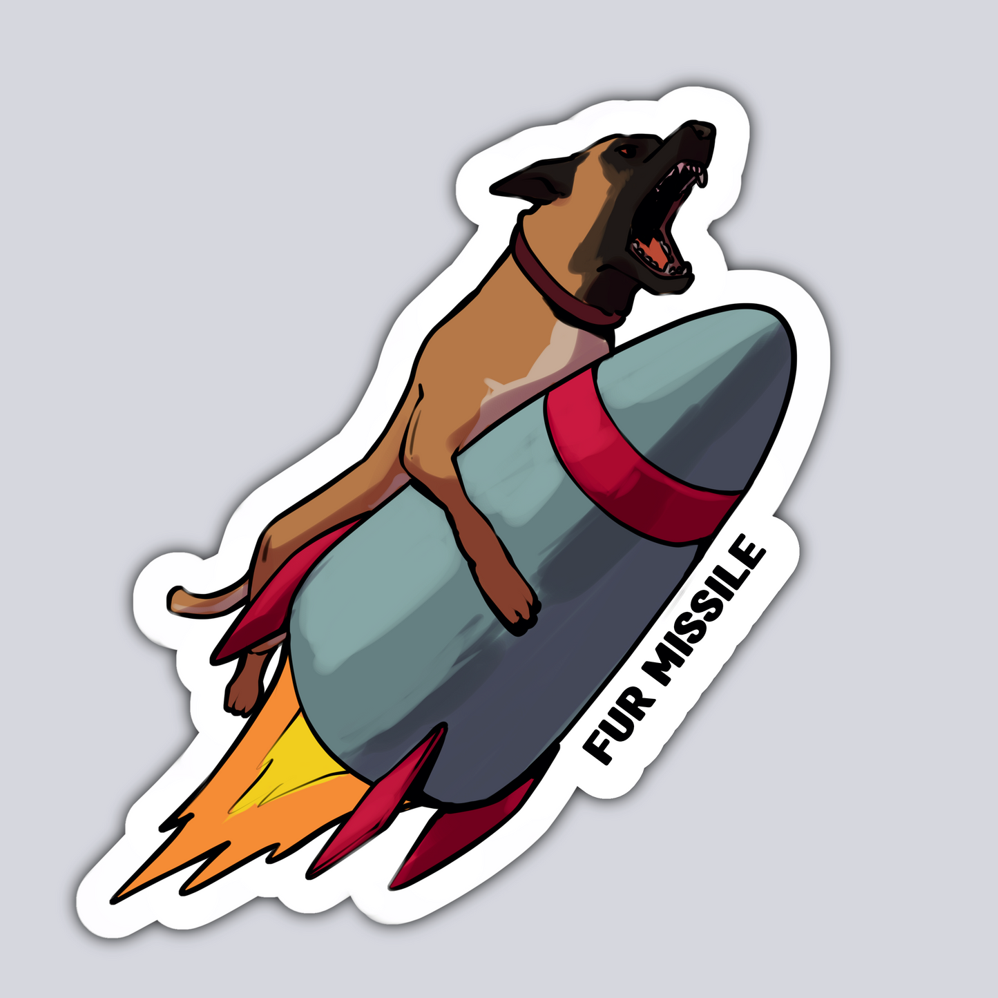 Fur Missle Sticker