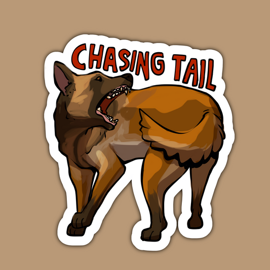 Chasing Tail Sticker