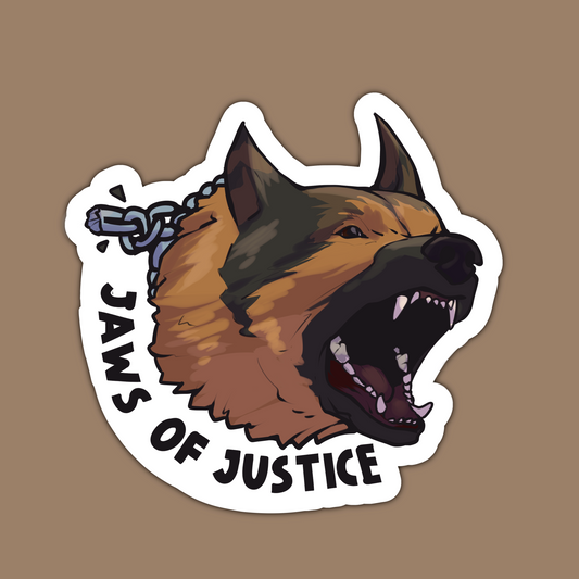 Jaws of Justice Sticker