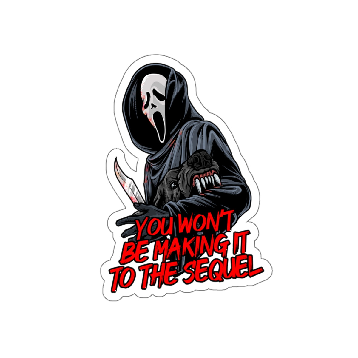 Catching Ghostface Sticker