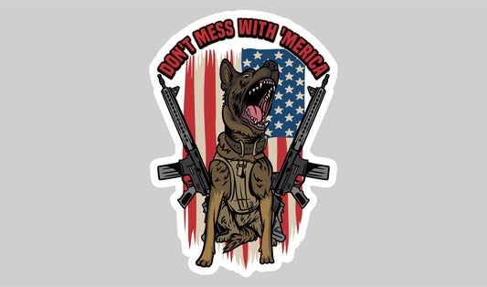 Patriotic K9 Sticker