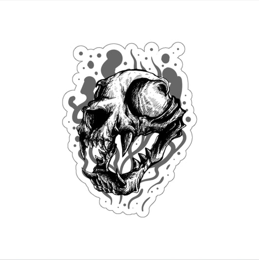 3D K9 Skull Sticker